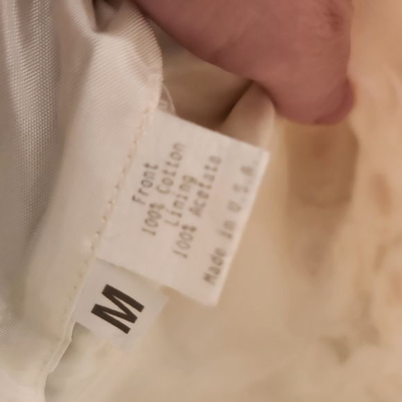 Vintage Carol Antone Vest 80s 90s White Roses Pattern Mixing Cottagecore Size M - Picture 5 of 10